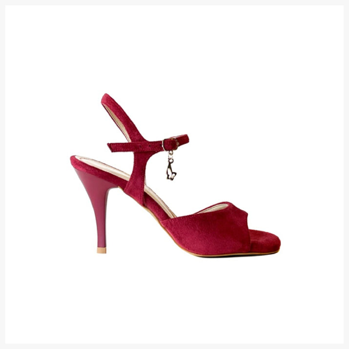 M44 Burgundy Suede Fabric-7.5cm.