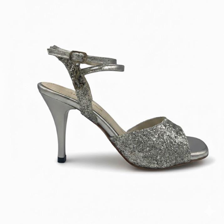 N38 Silver Glitter-Narrow-7.5cm.
